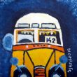 Drieluiks: Detail  Oude Maltese Bedford-bus