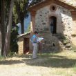 Sjerd schildert op de locatie Buriano, Toscane 2011.