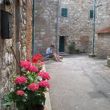 Sjerd tekent op de locatie in Libbiano, Toscane 2011.